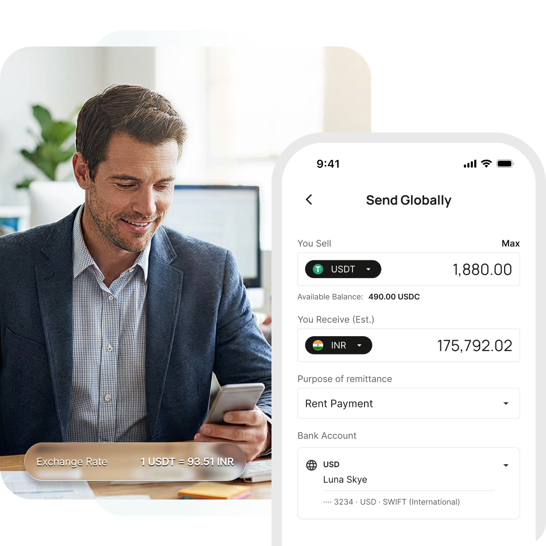 Send Globally on DPT: USDT converted to USD, settled to a SWIFT bank account